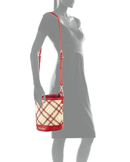 miu miu plaid bucket bag|Miu Miu Bucket Bags .